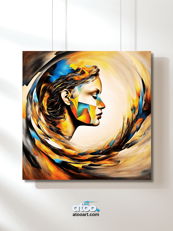 Understanding Women | Vortex of Thought | Canvas Artistic Painting product image (2)