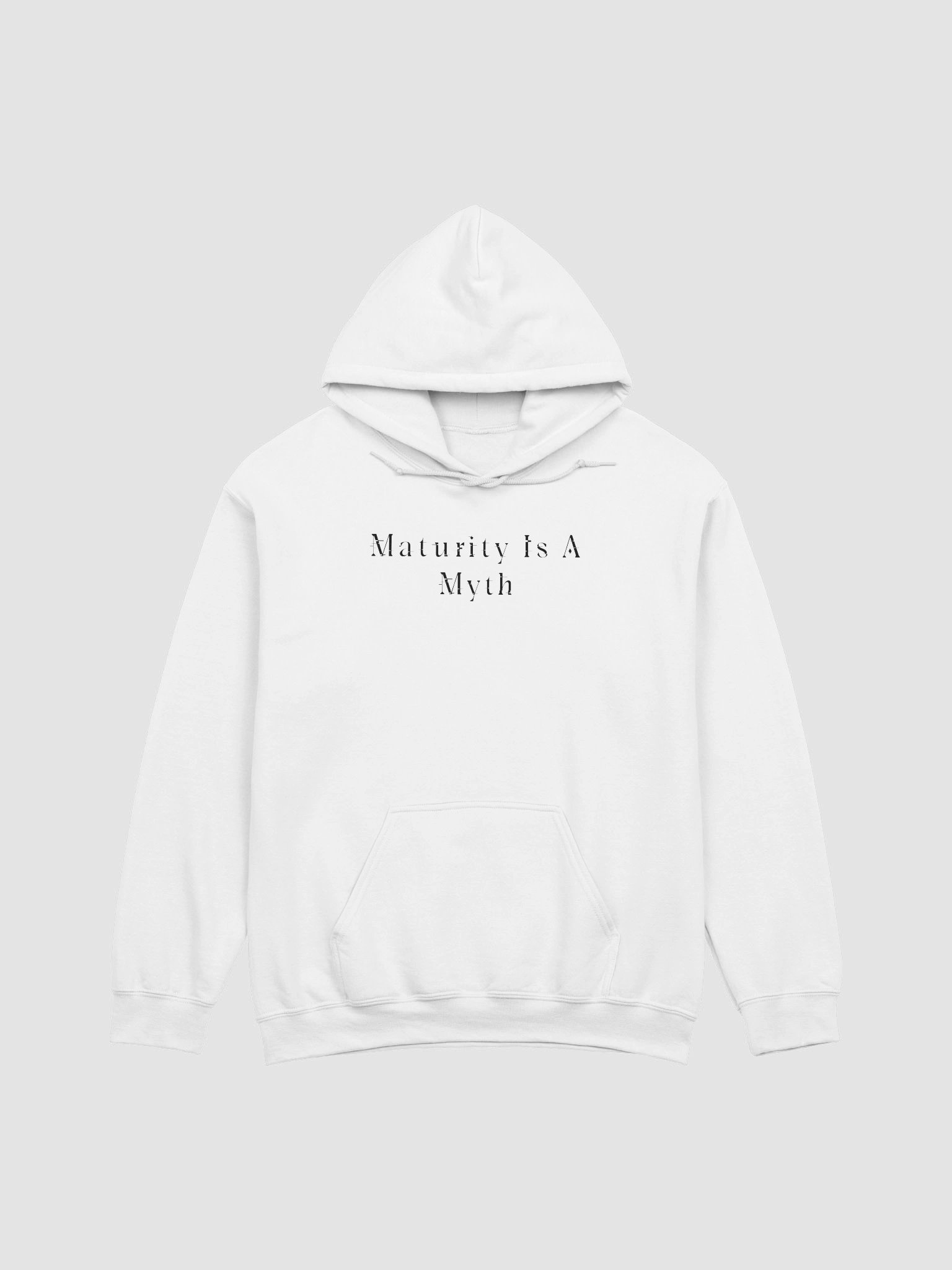 Maturity Is A Myth White Cursed Hoodie product image (1)