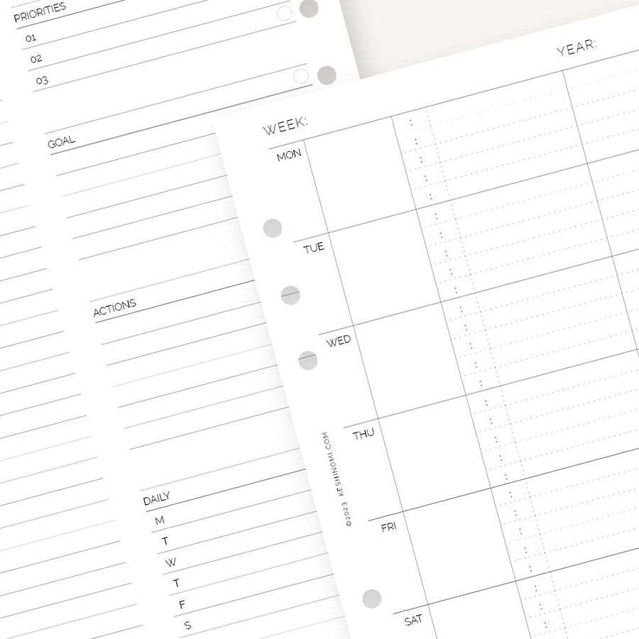 The Undated Weekly - Printable A5 Planner Insert product image (2)