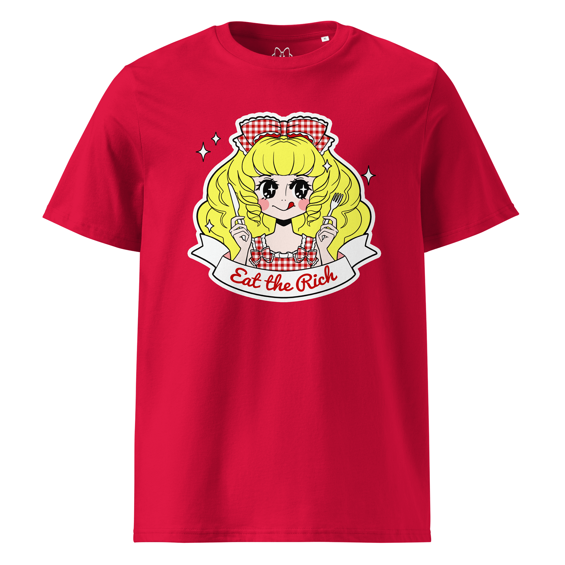 𝑼𝑺𝑨 Eat the Rich (Red) organic cotton t-shirt product image (1)