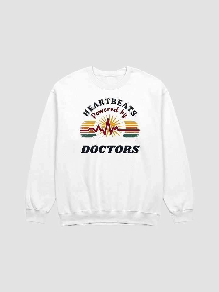 Heartbeats Powered by Doctors Vintage Crewneck Sweatshirt product image (4)
