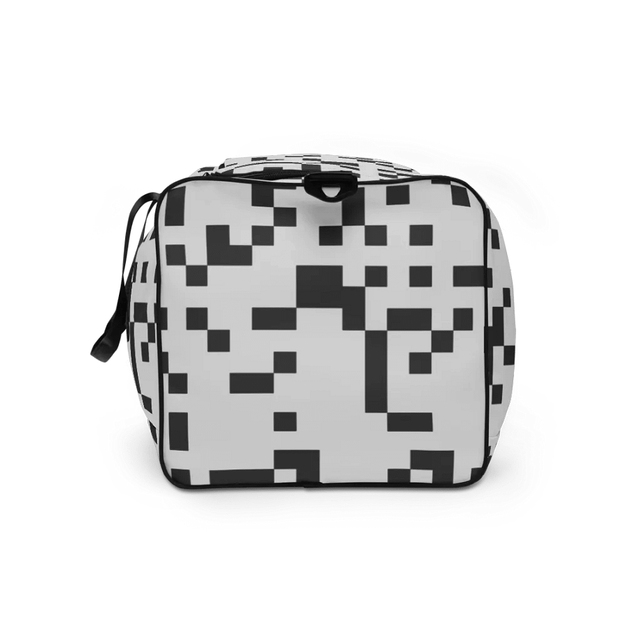 Pixelated Monochrome Madness Duffle Bag product image (9)