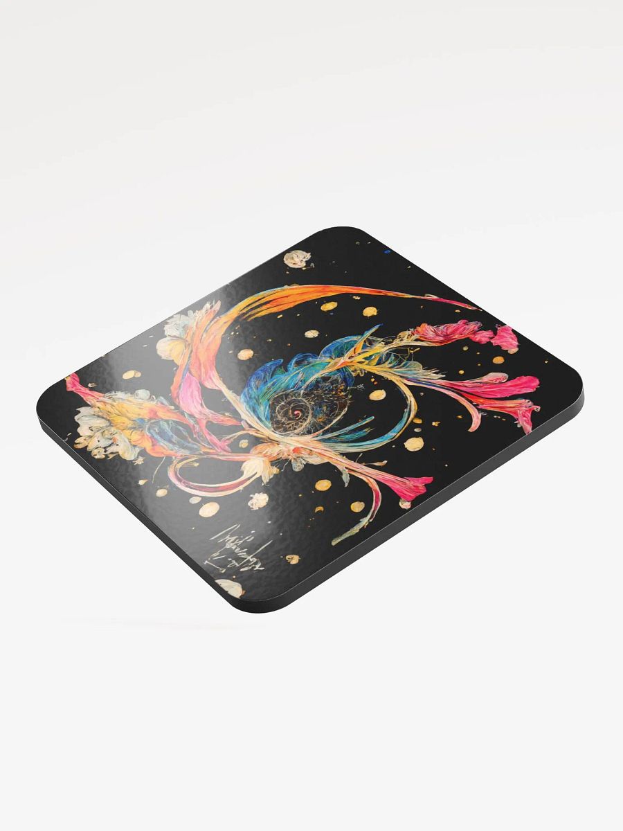 Whimsical Floral Swirl Cork Coaster product image (3)