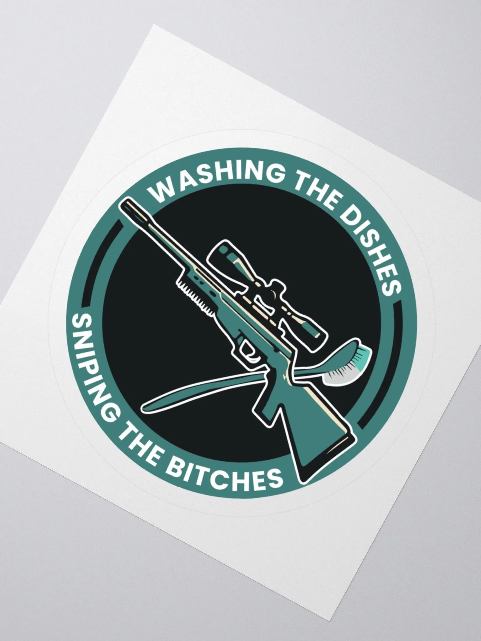 Dishwashing Sniper Kiss-Cut Stickers product image (6)