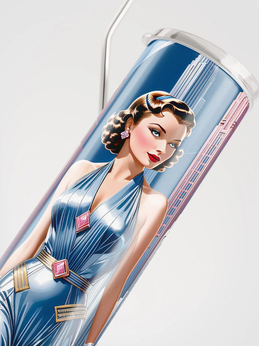 Art Deco Flapper Girl 20 oz Skinny Stainless Steel Tumbler - v2 product image (3)