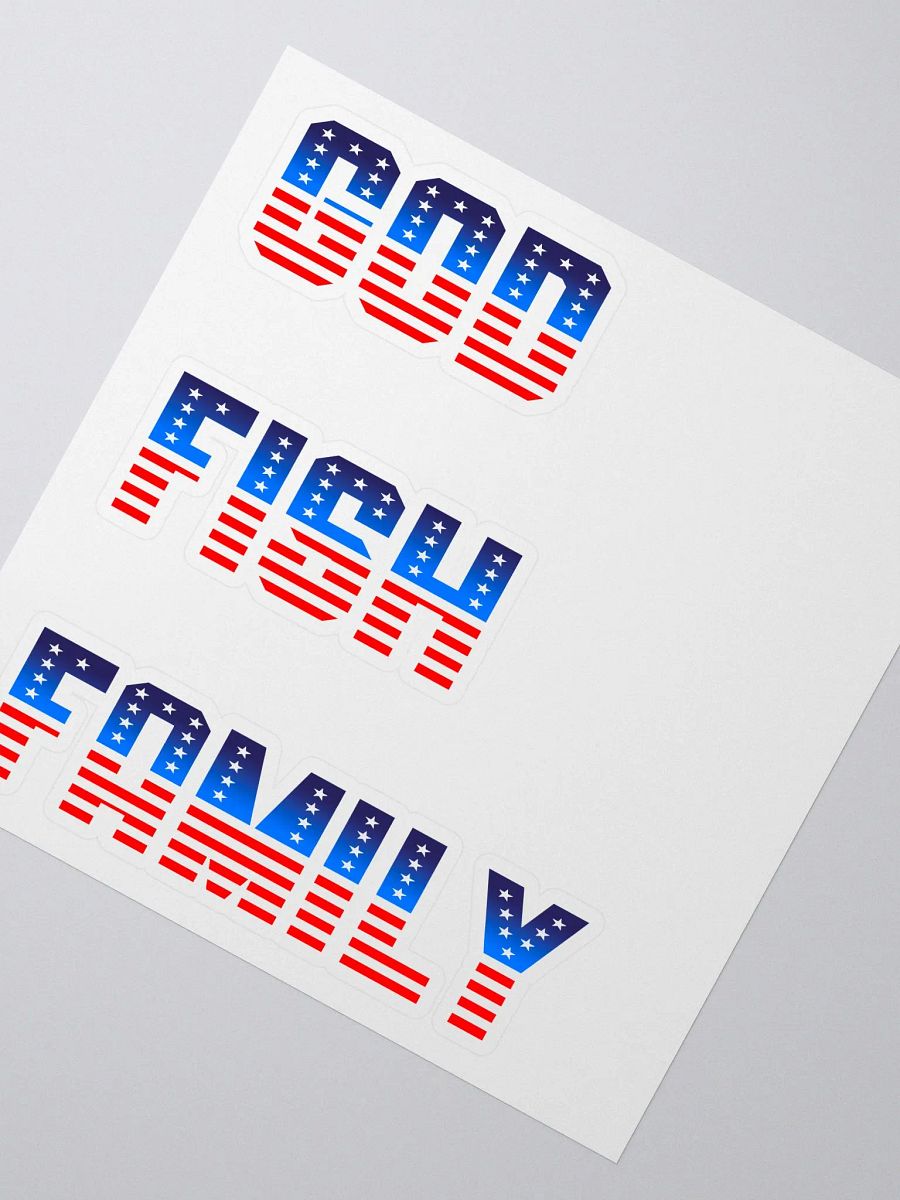 GOD FISH FAMILY Sticker product image (1)