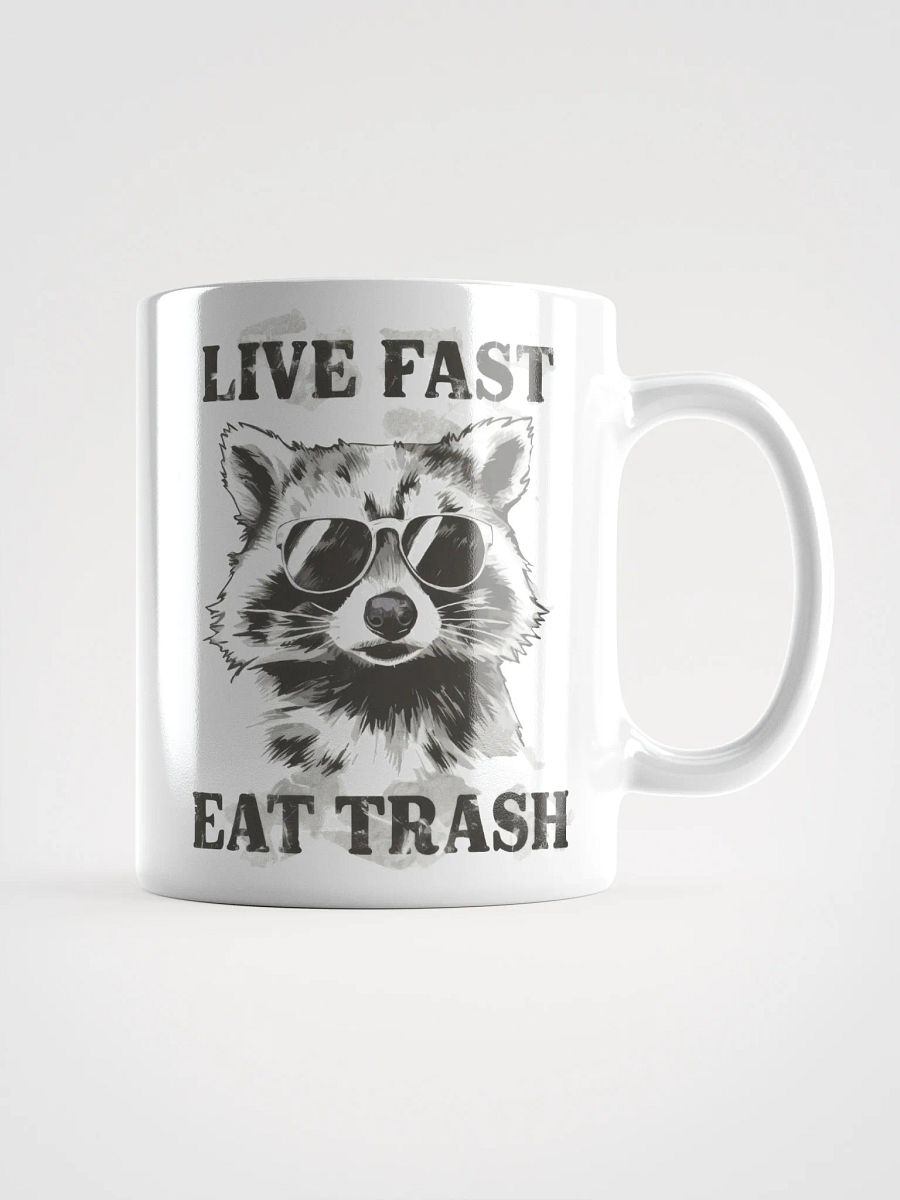 Raccoon Live Fast Eat Trash Mug product image (3)