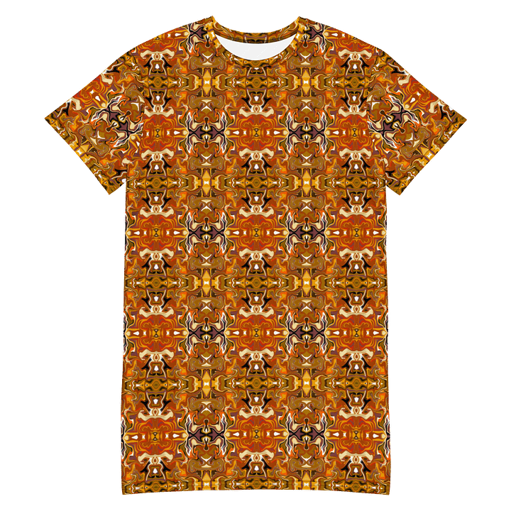 Brown African Inspired T-Shirt Dress product image (2)