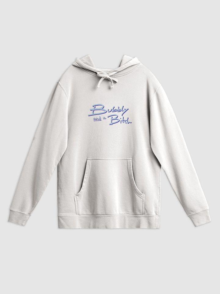 Bubbly and a B*tch (blue and purple shadow design) printed pigment hoodie product image (9)