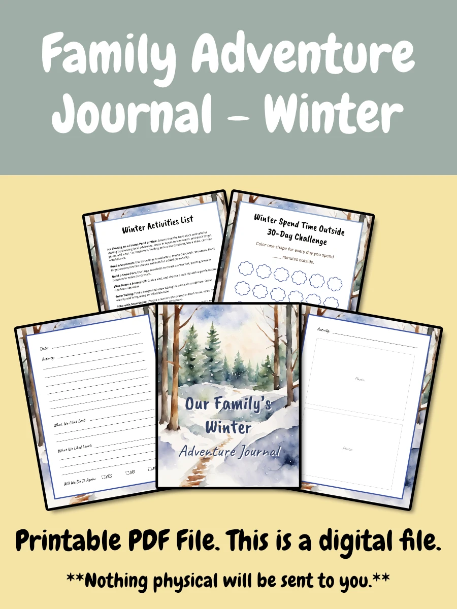 Printable Family Outdoor Adventure Journal - Winter product image (1)