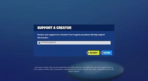 I will be posting the next 10 people to use my code TTVTOPGA1WOLF in the Fortnite item shop

Must send evidence of you using ...