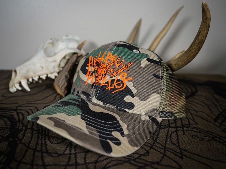 Deer Skull Logo Hat - Woodland Camo product image (1)