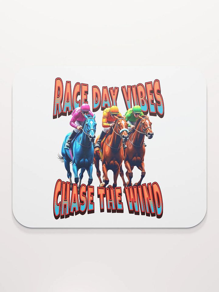 Race Day Vibes Chase The Wind Horse Racing Mouse Pad product image (1)