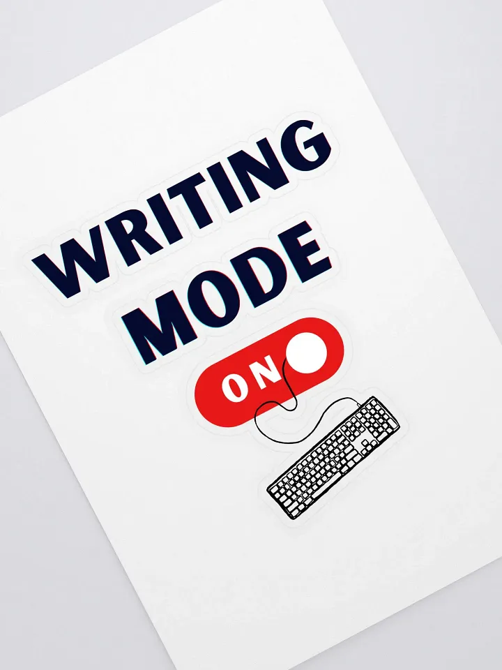Writing Mode On Die Cut Sticker product image (1)