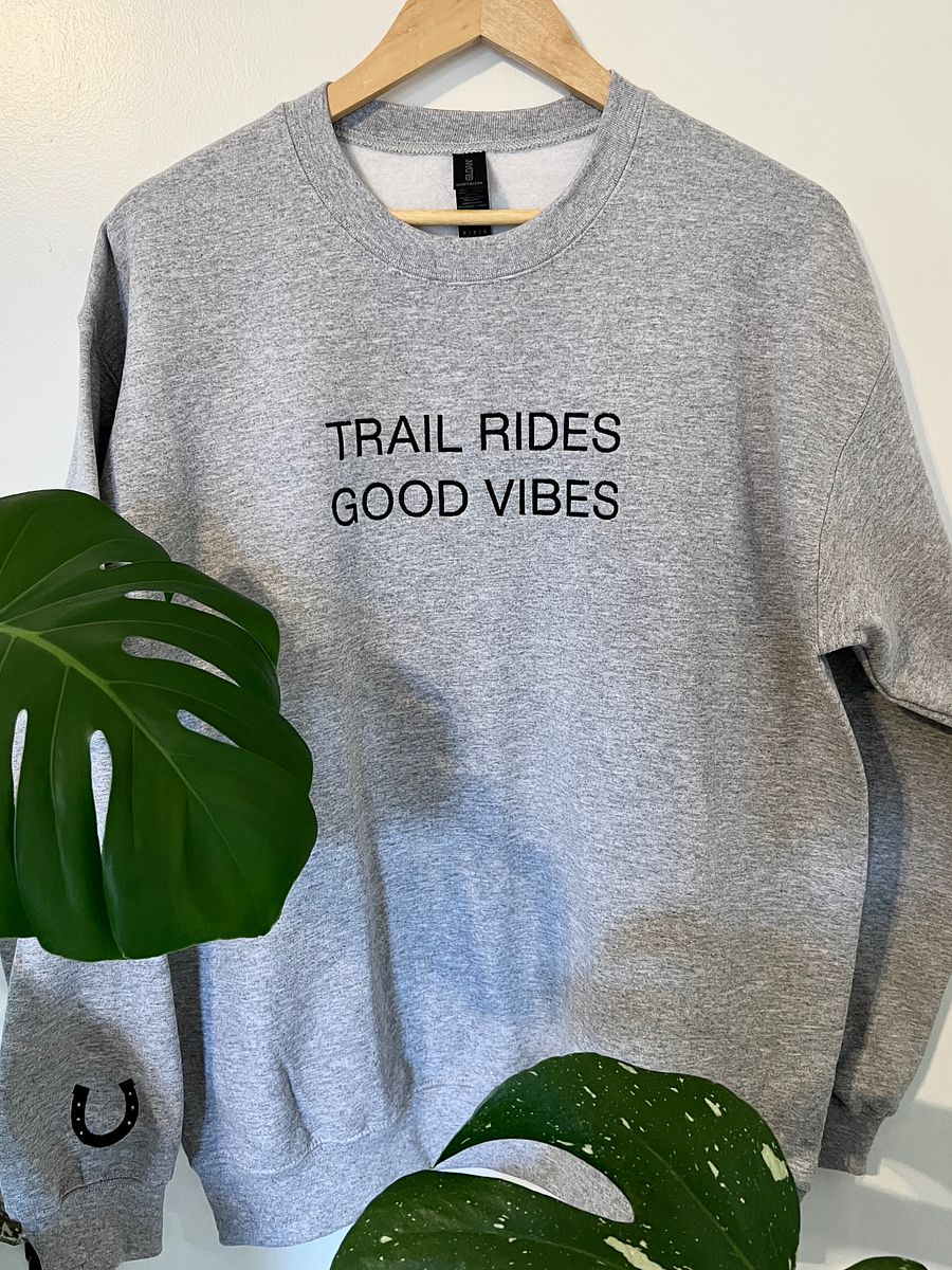 Trail Ride Good Vibes with Horseshoe Embroidered Sweatshirt product image (13)
