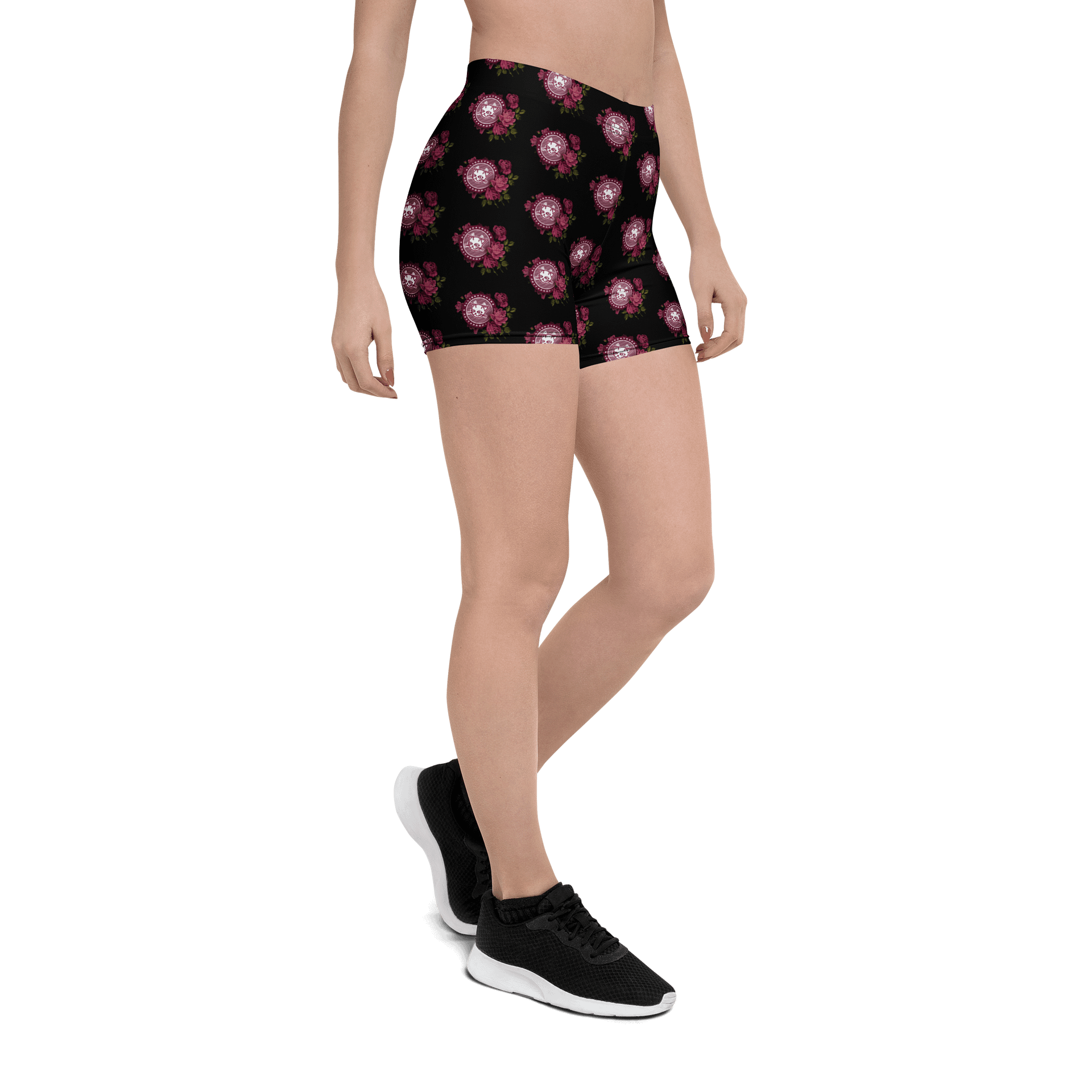 Thorns and Claws Alliance Floral Logo Yoga Shorts product image (6)