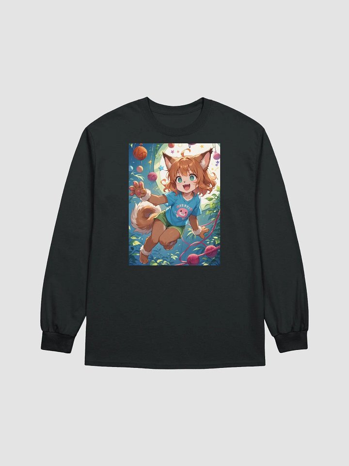 Animated Cat Girl Comfort Long Sleeve Tee product image (2)