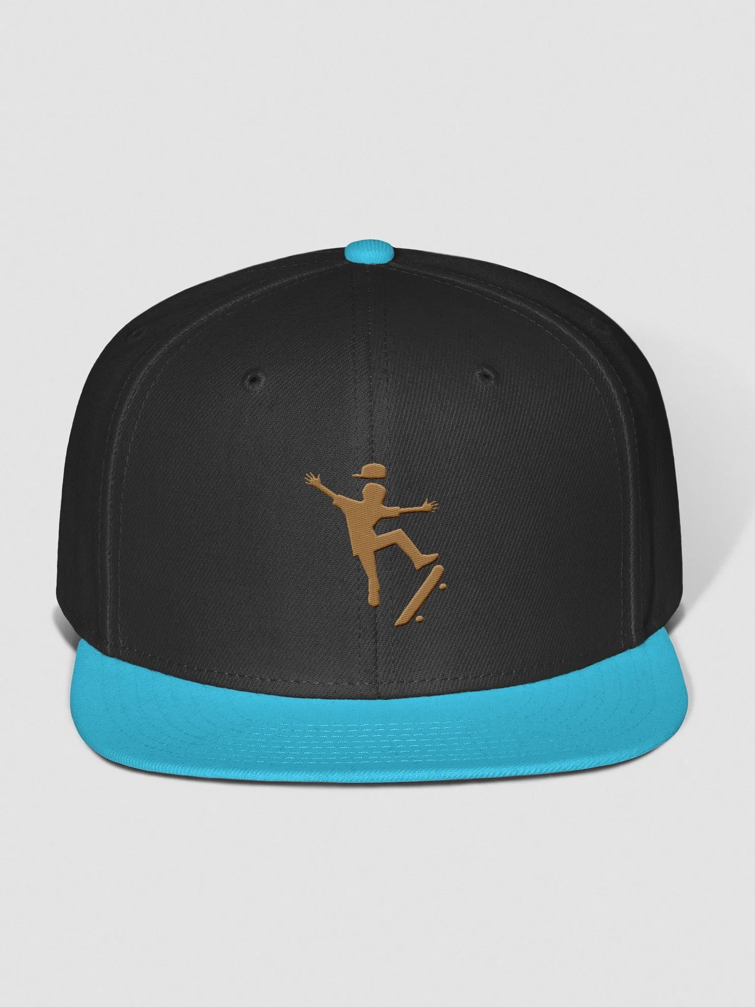 Dazzle Deck Black & Aqua Blue Baseball Cap product image (1)