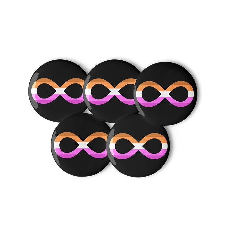 Autistic Lesbian Infinity Pin Set product image (2)