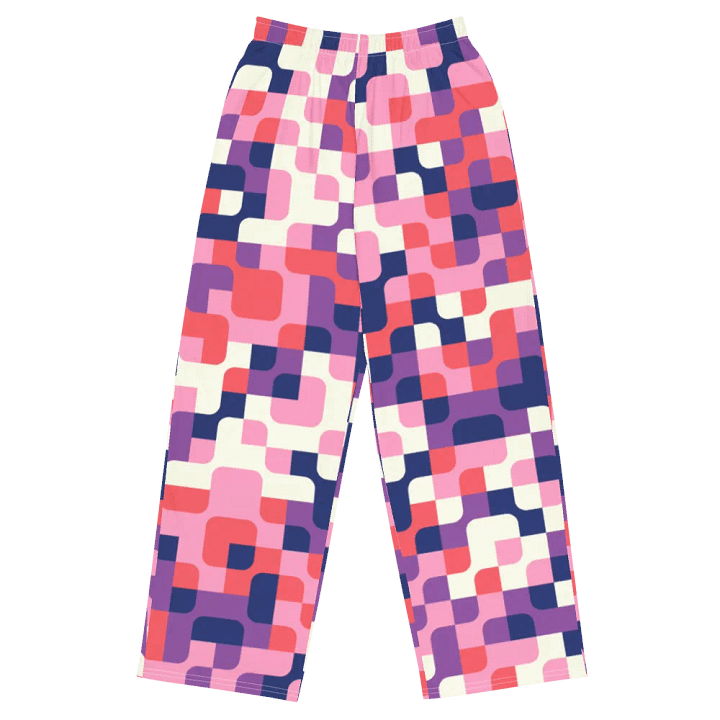 BUIII Pixelated Geometry: Amethyst Dawn Wide-Leg Pants product image (1)