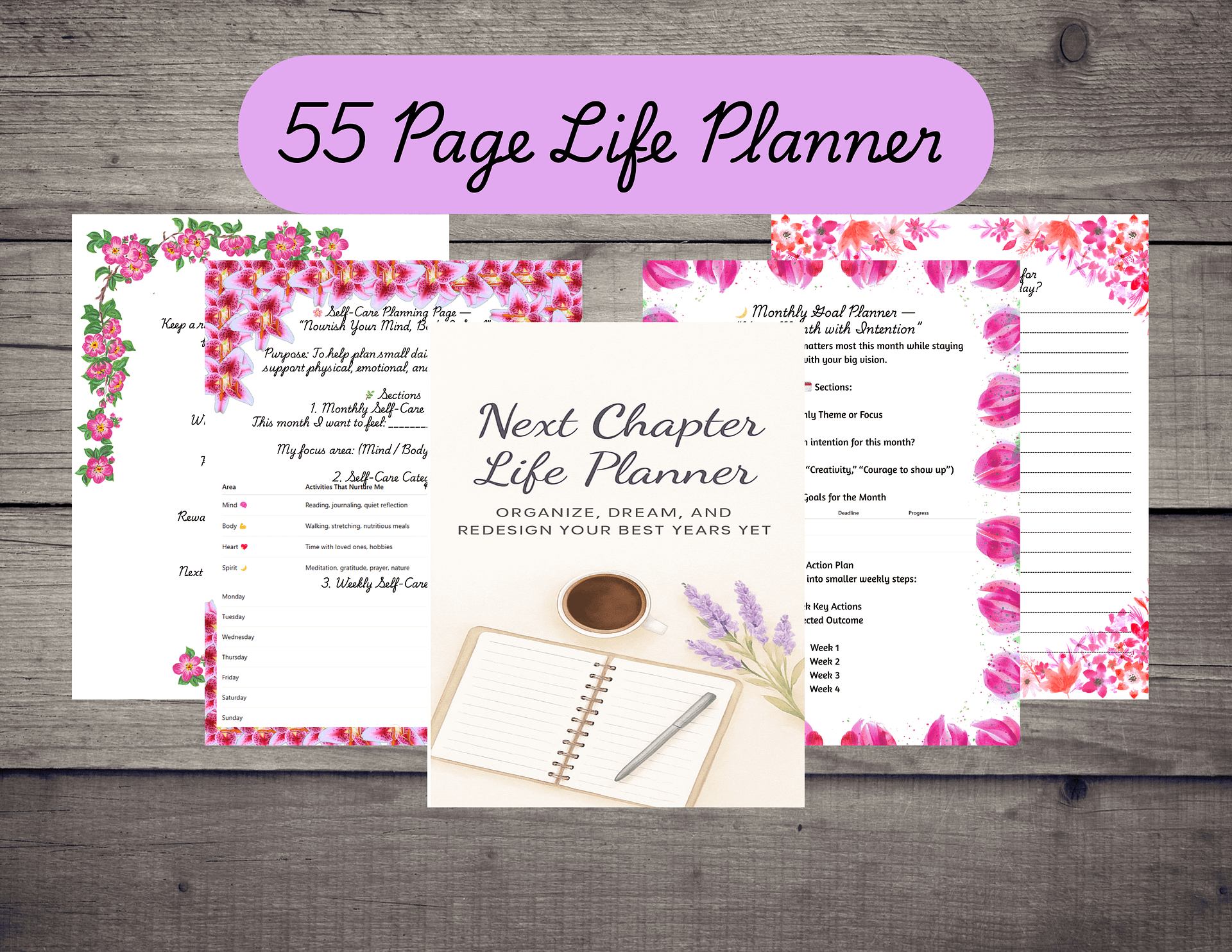 Finding Freedom After 50 Digital Bundle | Life Planner, Journals & Affirmations for Women 50+ | Self-Love, Joy & Confidence Kit product image (4)