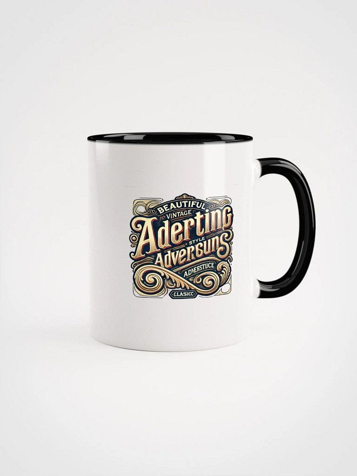 Vintage Ornate Typography Ceramic Mug product image (2)