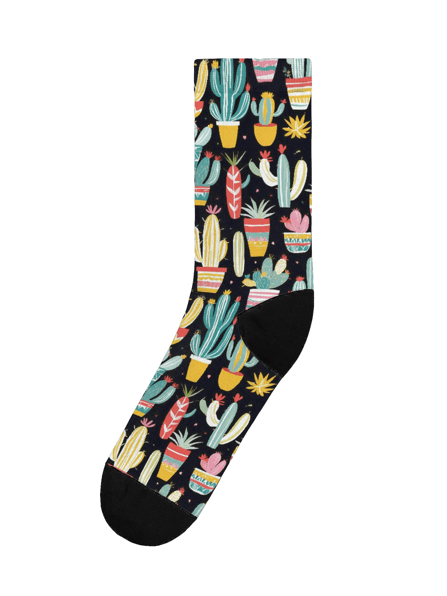 EcoArt Crew Socks-Cacti Garden product image (1)