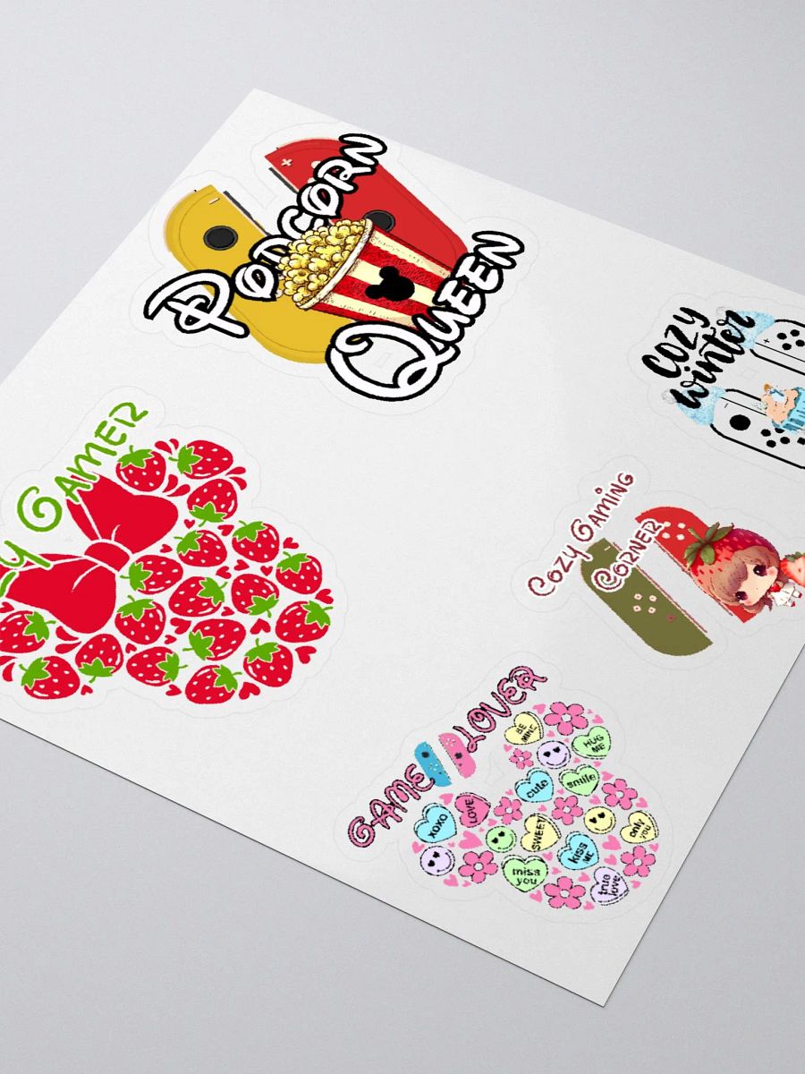 Cozy Gamer and Popcorn Queen Sticker Set product image (7)