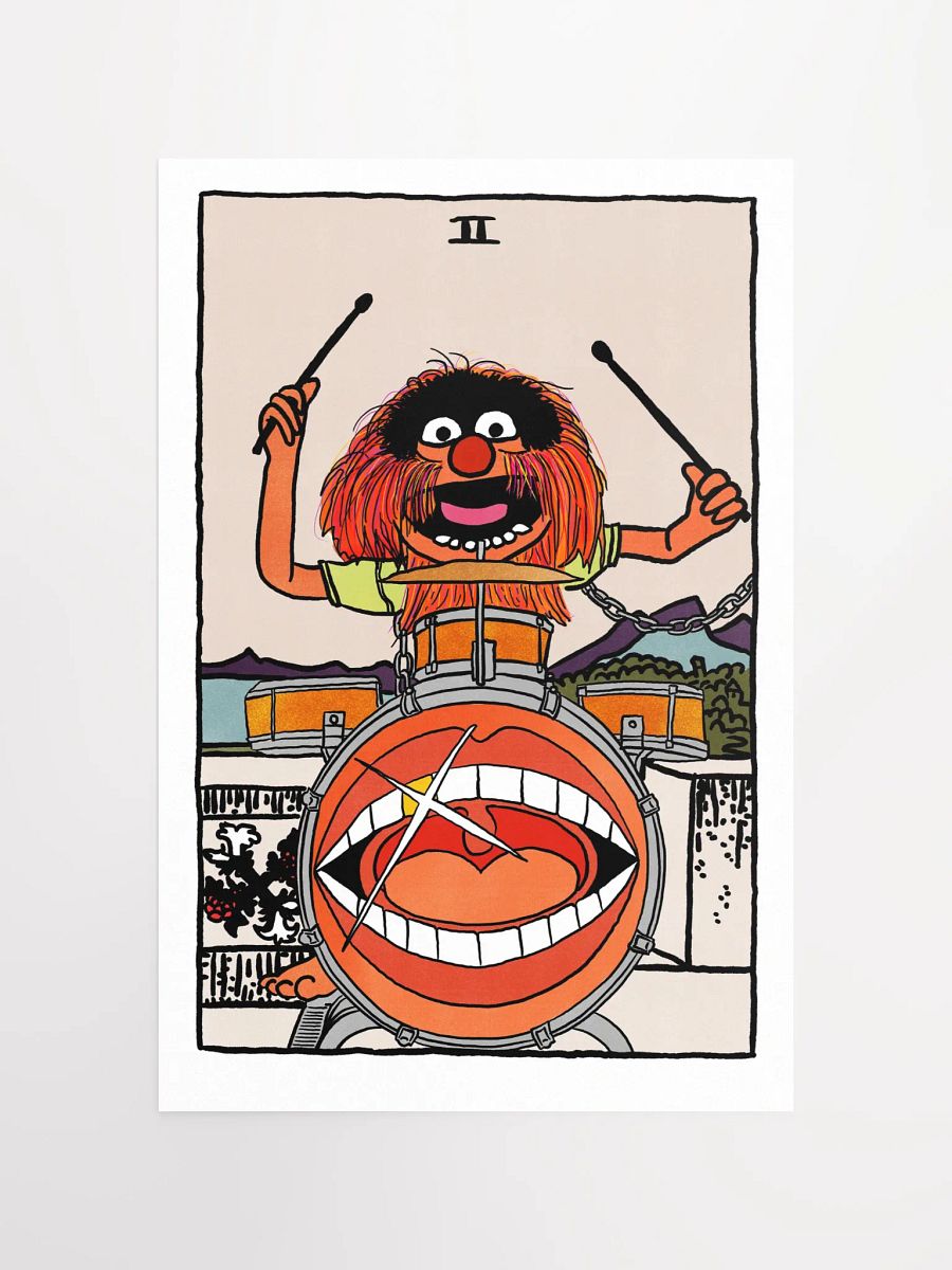 Animal Two of Wands Tarot Card Print product image (4)