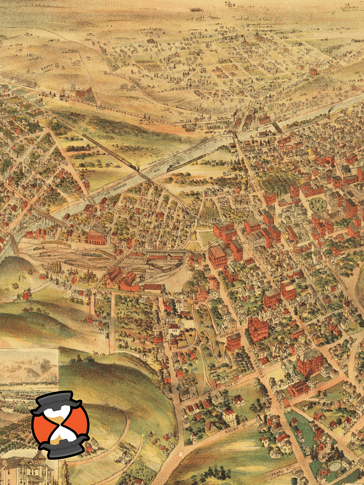 Los Angeles 1891 Poster Print – Restored Hand-Drawn Historic City View (Unframed) product image (2)