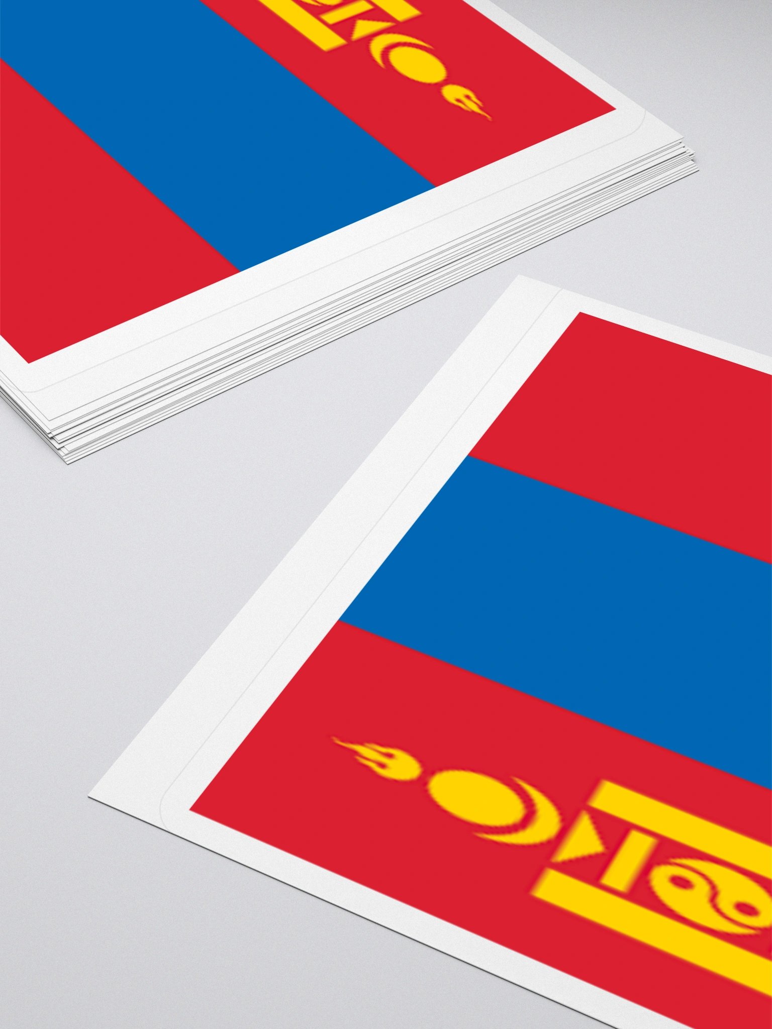 Exclusive Mongolia Flag Kiss-Cut Sticker by TDS Music - Unique Design (3" x 3", 4" x 4", 5.5" x 5.5") product image (11)