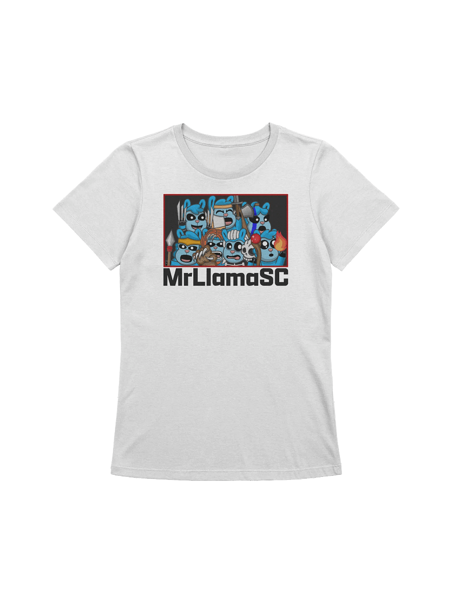 MrLlamaSC Llama Family Women's T-Shirt (White) product image (1)