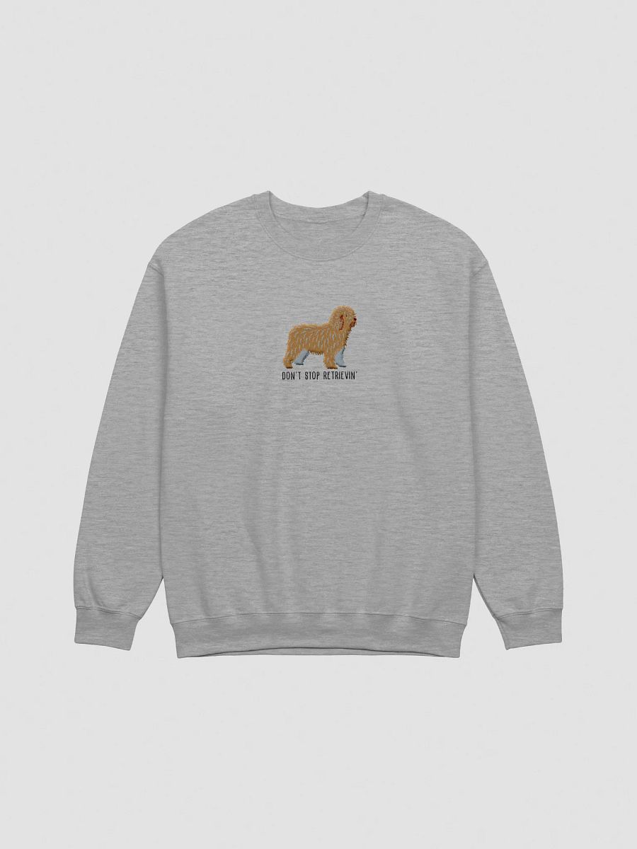 Don't Stop Retrievin' Sweatshirt (Embroidered) of a Spanish Water Dog(Tan) product image (10)