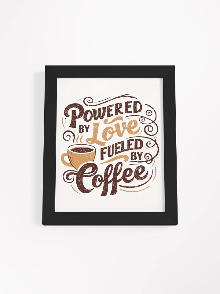 Love & Coffee Art Print in Ayous Wood Frame product image (8)