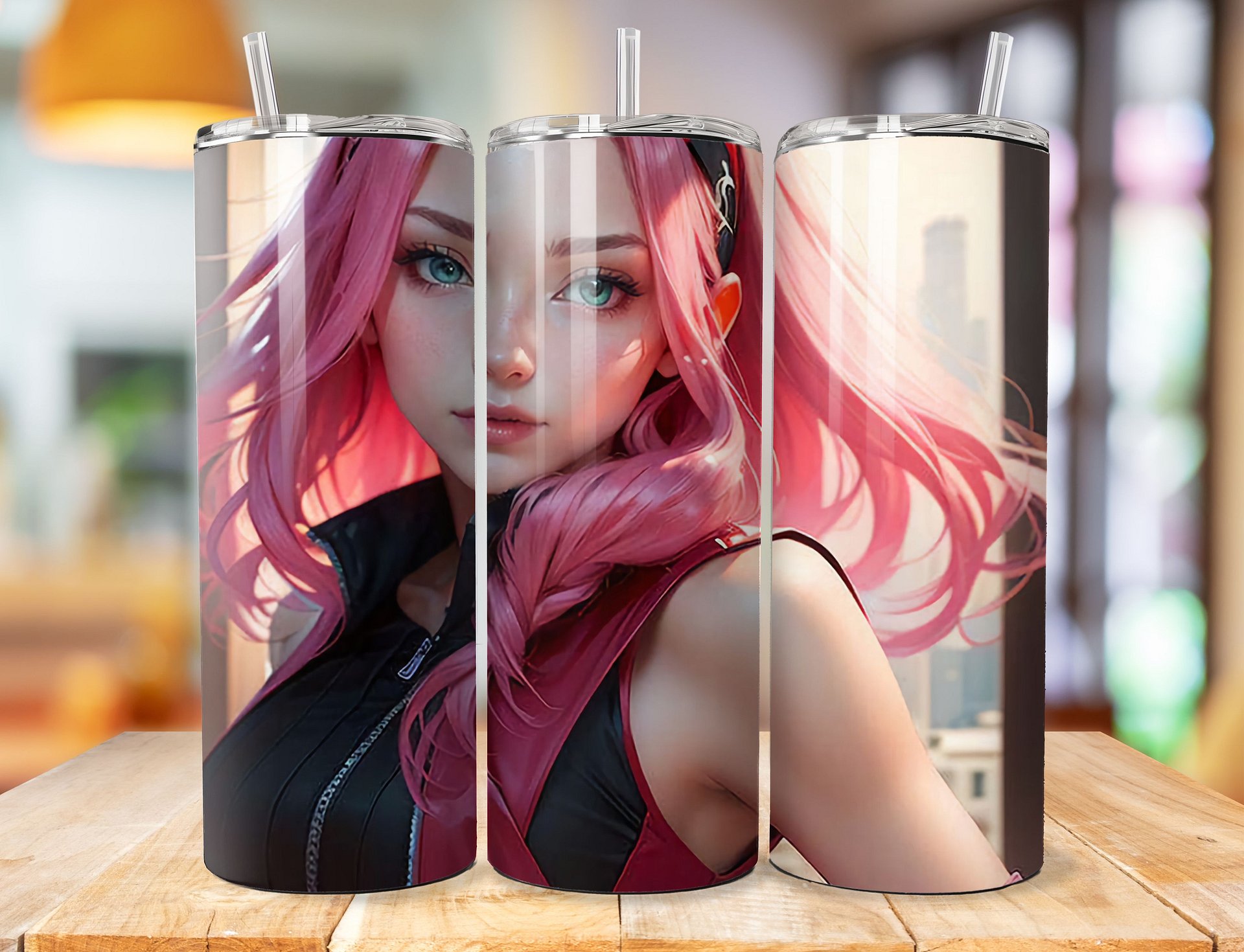 Sakura Haruno 20 oz Stainless Steel Tumbler – Naruto Medical Ninja Power Design product image (1)