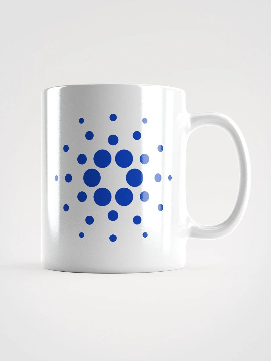 Cardano Logo White Glossy Mug product image (7)