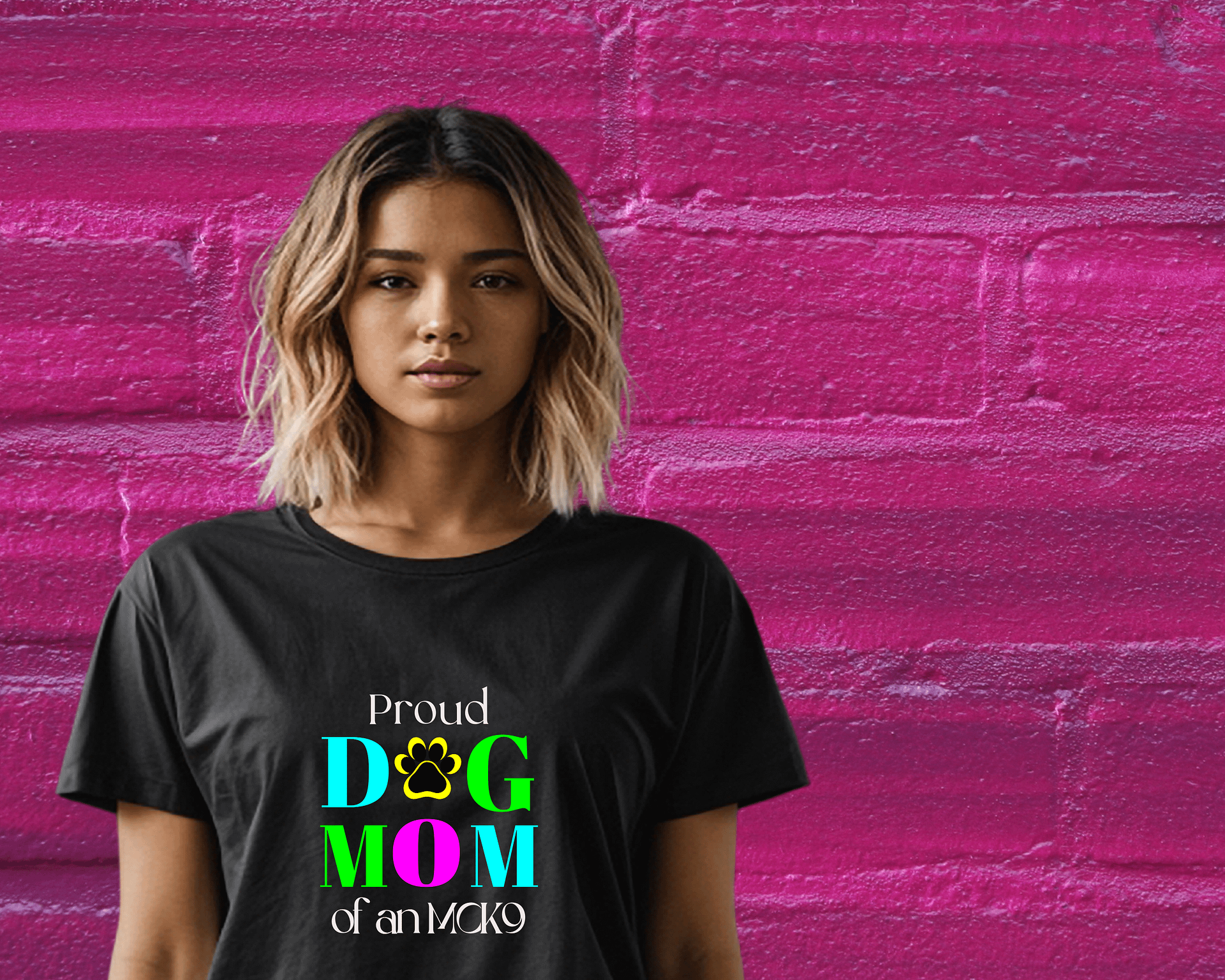 Dog Mom T-shirts, Proud Dog Mom of an MCK9 product image (1)