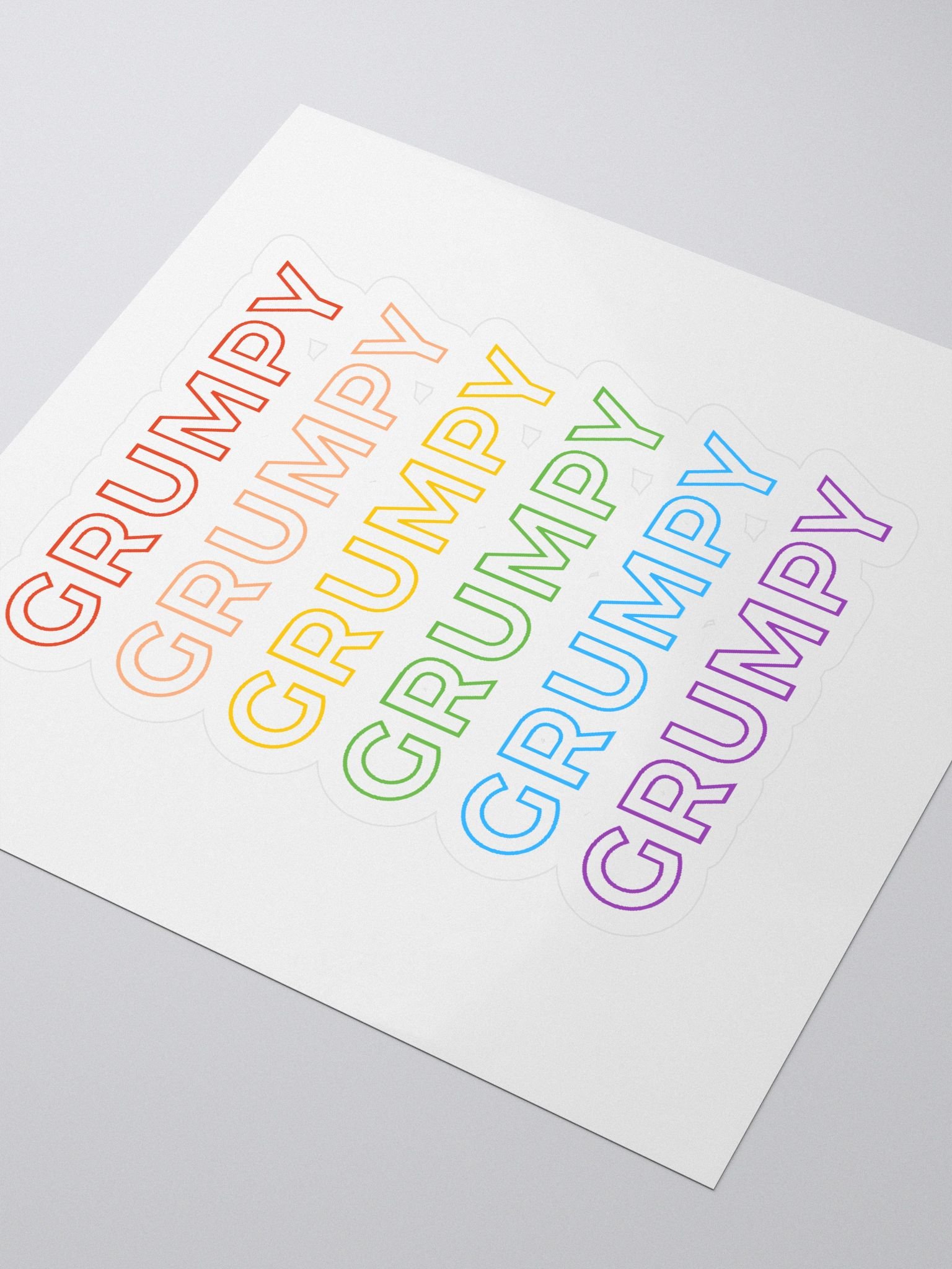 Grumpy Rainbow sticker product image (3)