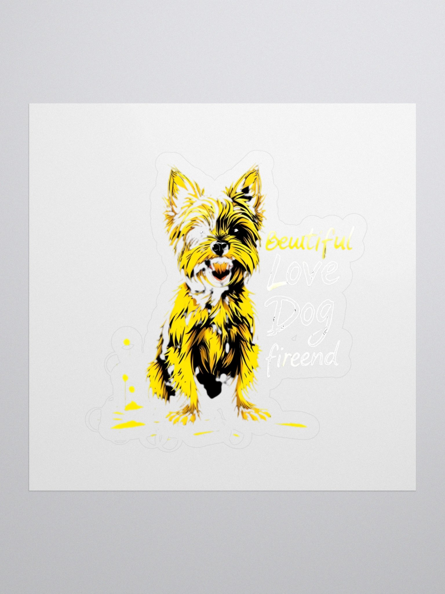Love Dog Kiss Cut Stickers product image (1)