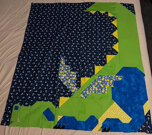Baby blanket topper done. Now to sandwich.