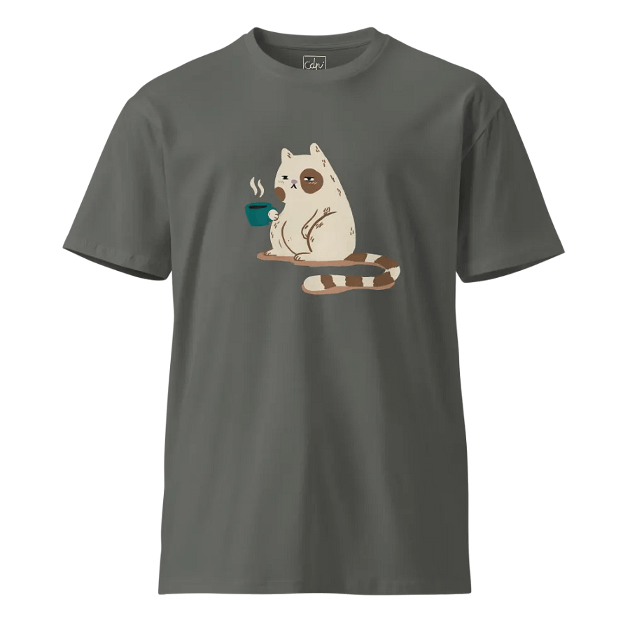 Caffeine and cats (Colour Unisex Premium T-Shirt) product image (1)