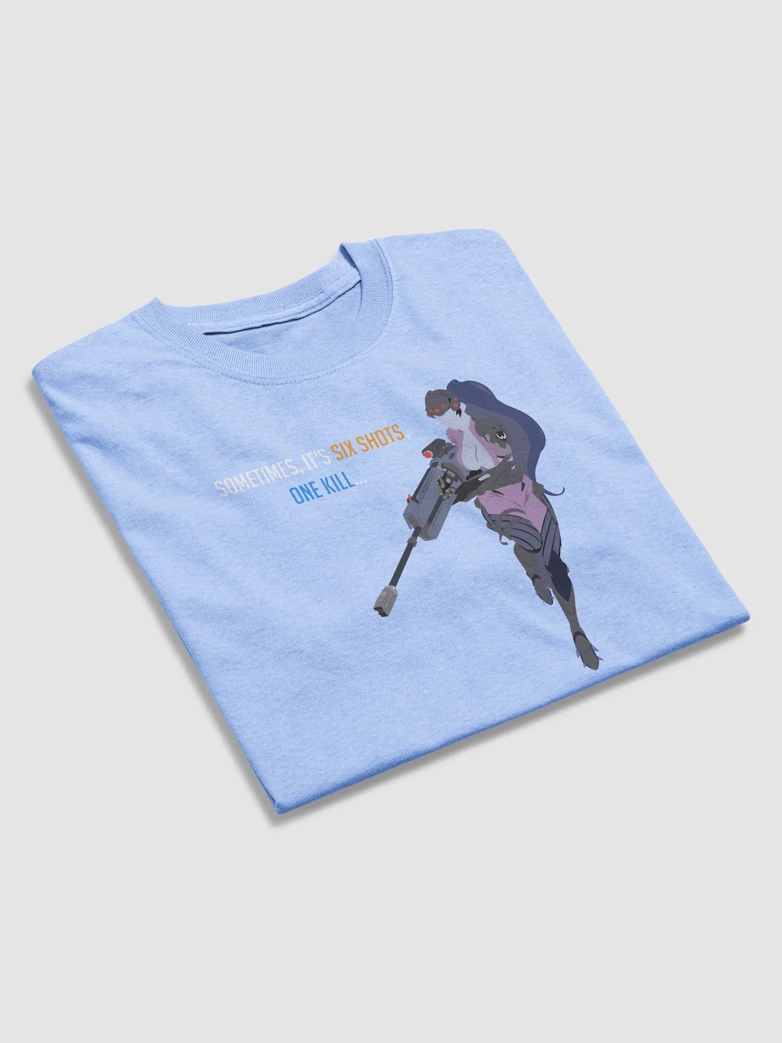 6 Shots, 1 Kill T-Shirt Light Text product image (4)