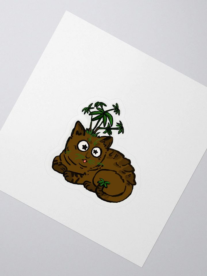 Umbrella Tree Cat Sticker product image (5)