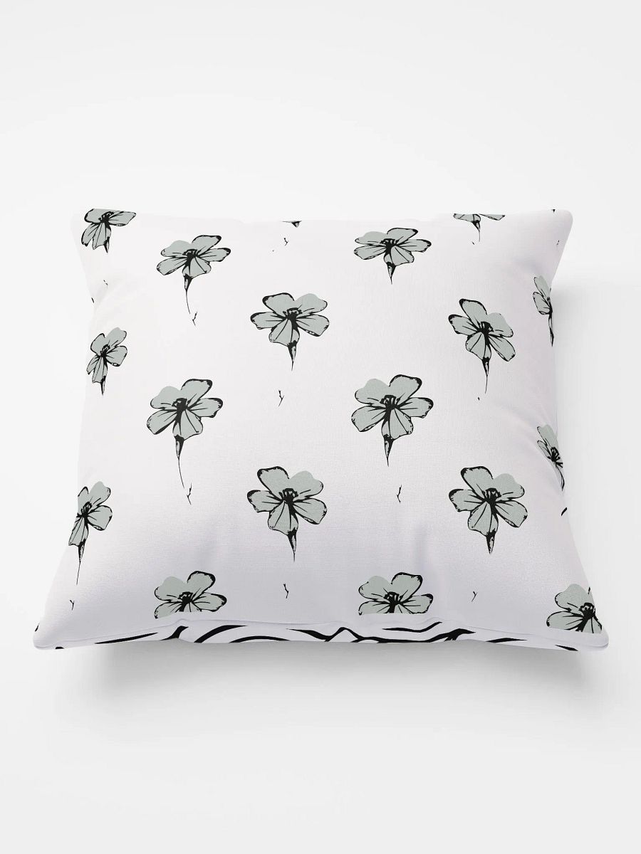 Monochrome Maze Floral Pillow product image (2)