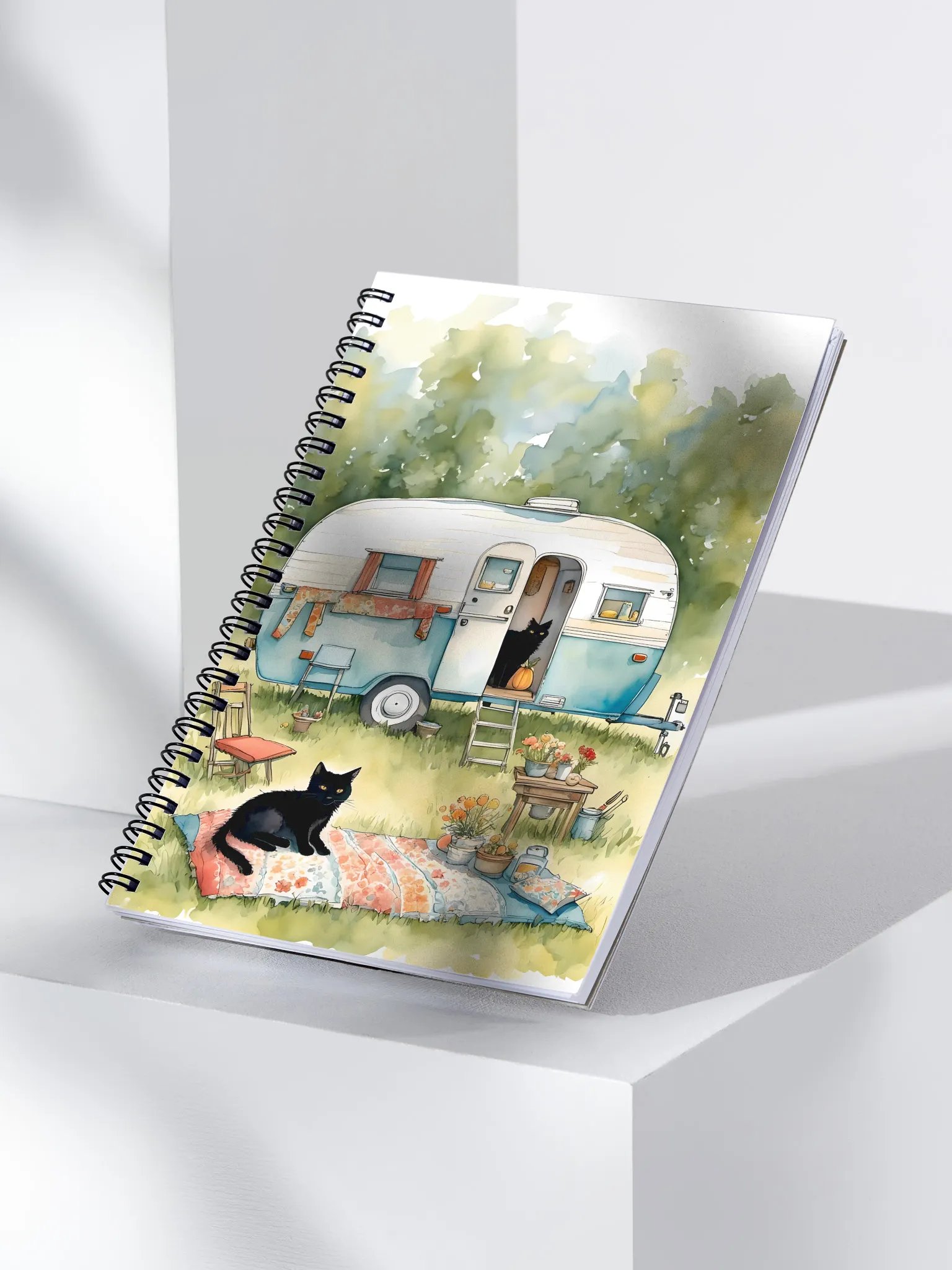Forest Retreat with Feline Friends Spiral Notebook product image (3)