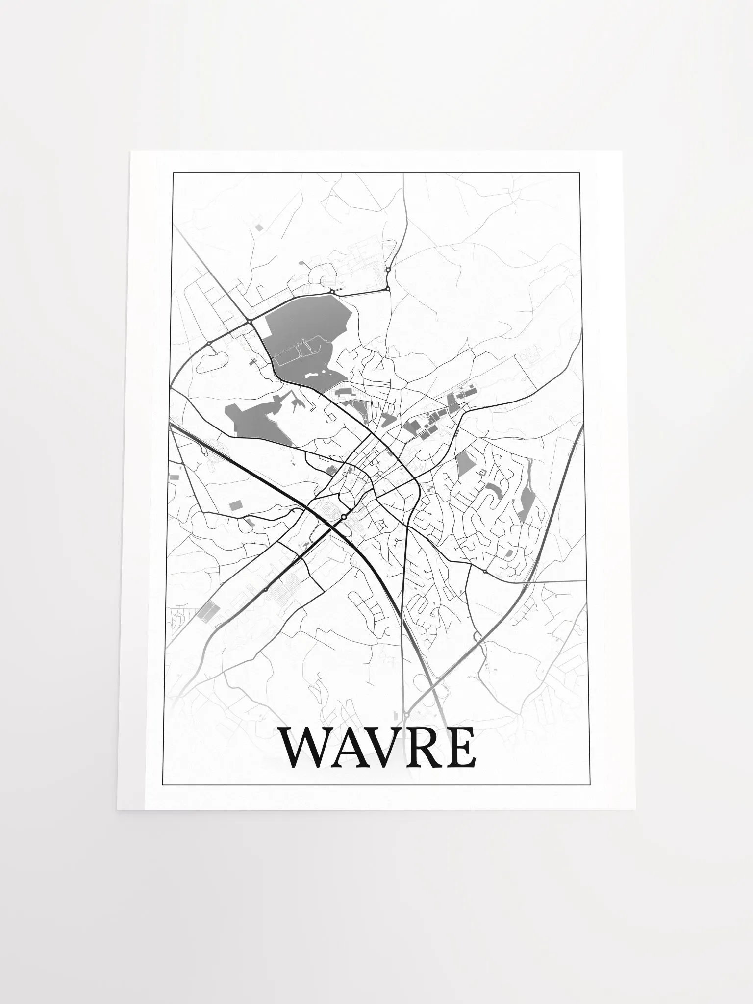 Wavre, Belgium, city map print product image (16)