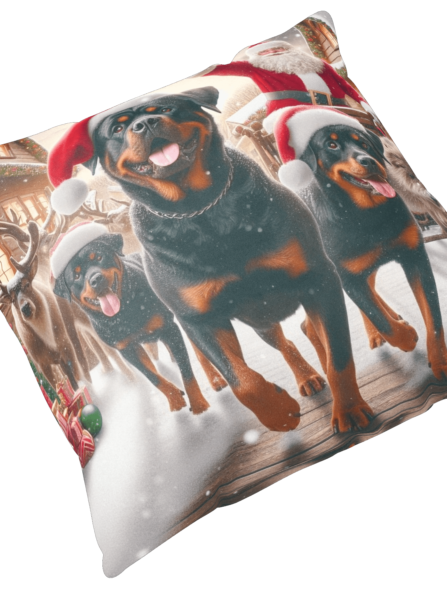 Rottweiler Santa Paws Festive Pillow product image (8)