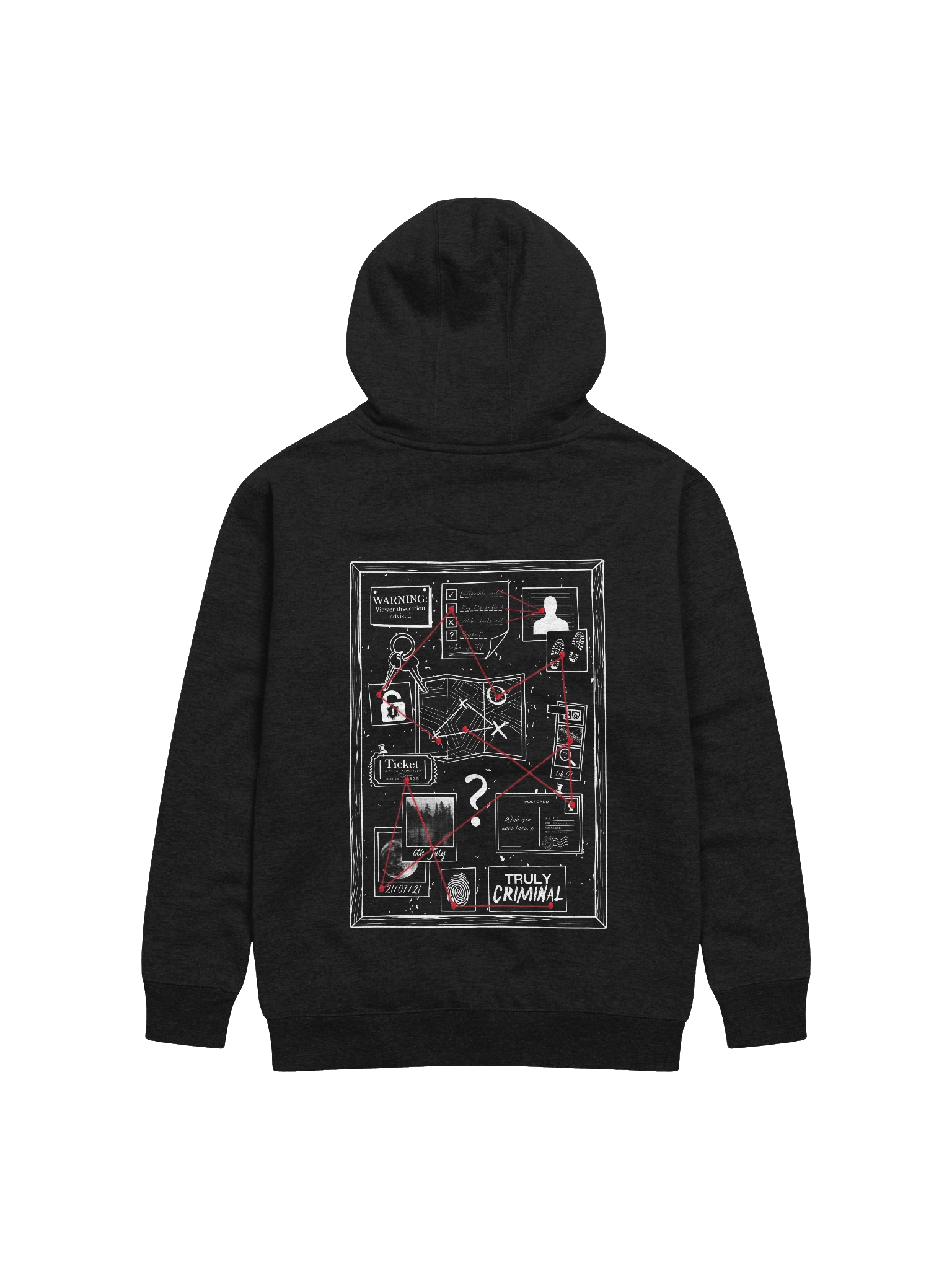 Truly Criminal Evidence Board Hoodie product image (3)