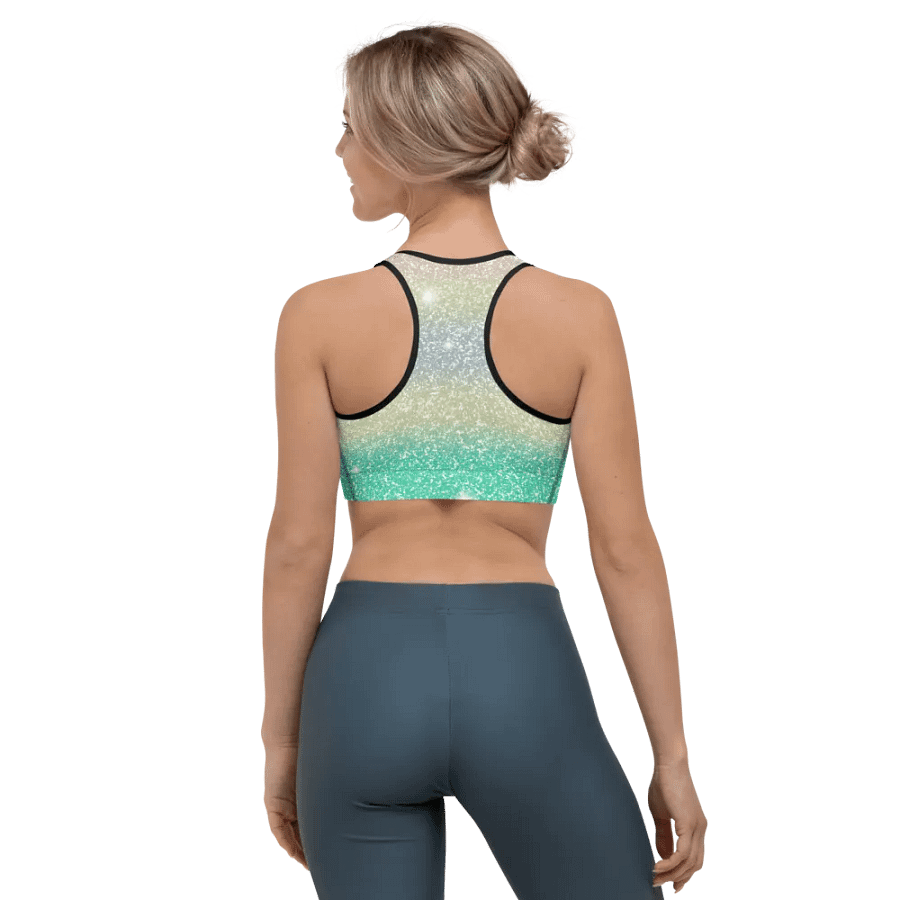 Glitter Unicorn Texture Design Sports Bra (1) product image (7)