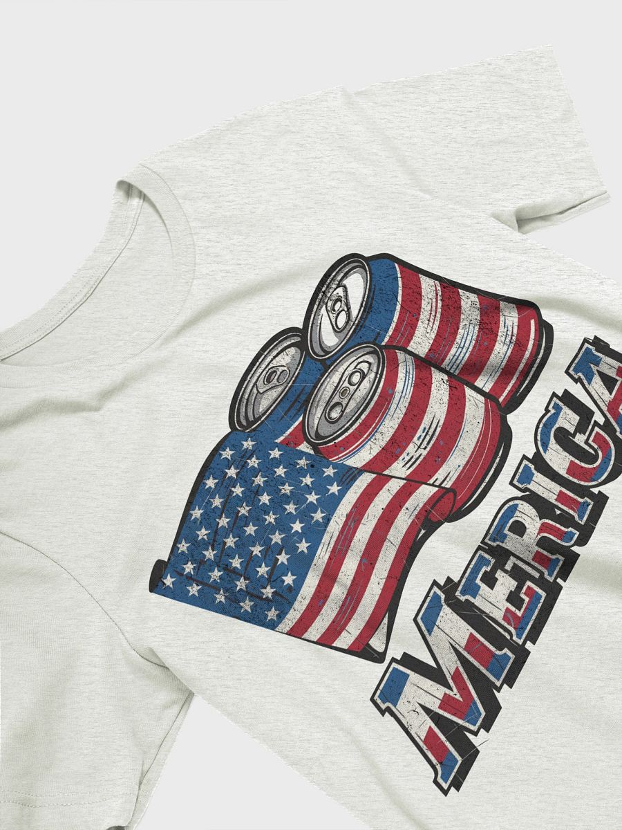 Patriotic 'MERICA' Beverage Can T-Shirt product image (27)